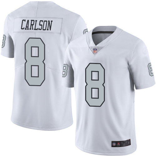 Men Oakland Raiders Limited White Daniel Carlson Jersey NFL Football #8 Rush Vapor Untouchable Jersey